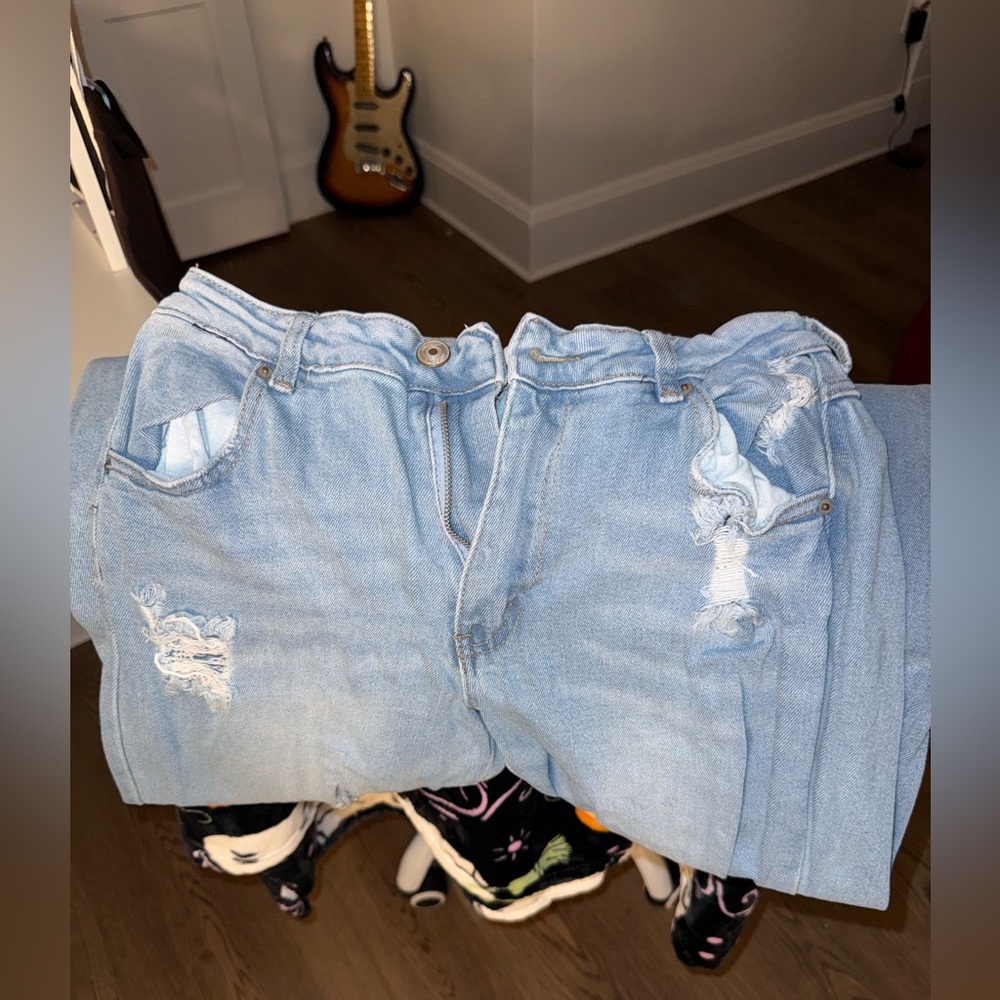 Rue21 Sky Blue Ripped Boyfriend Jeans